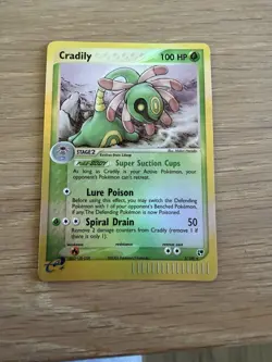 Pokemon TCG Cradily EX Sandstorm 3/100 Reverse Holo Rare 2003 - PLAYED - Image 1