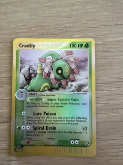 Pokemon TCG Cradily EX Sandstorm 3/100 Reverse Holo Rare 2003 - PLAYED - Image 4