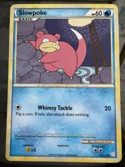 Pokemon TCG Slowpoke Heartgold Soulsilver 81/123 Regular Common - Image 1