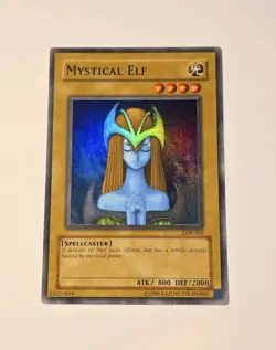Yugioh Mystical Elf LOB-062 Super Rare LP - Image 1