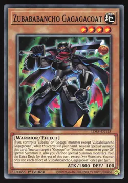 Zubababancho Gagagacoat - LDS3-EN125 - Common - 1st Edition Yugioh - Image 1