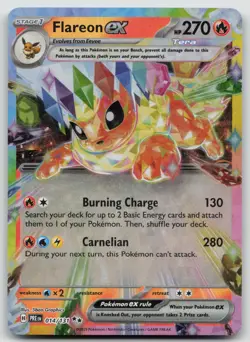 Flareon ex 014/131 Holo Double Rare Prismatic Evolutions Pokemon Near Mint - Image 1