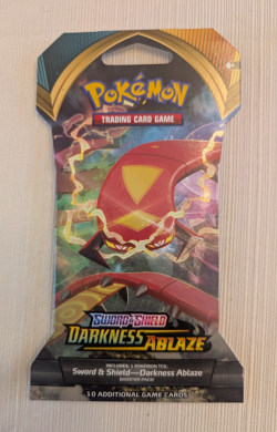 NEW Pokemon DARKNESS ABLAZE Sword & Shield Sleeved FULL ART SET - 4 Packs SEALED - Image 2