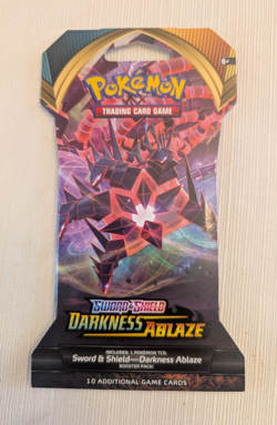 NEW Pokemon DARKNESS ABLAZE Sword & Shield Sleeved FULL ART SET - 4 Packs SEALED - Image 3