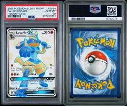Pokemon 2019 Lucario GX SV64/SV94 Full Art Shiny Vault Hidden Fates PSA 10 - Image 3