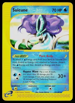 Pokemon Card - Suicune Aquapolis 37/147 Rare - Image 1