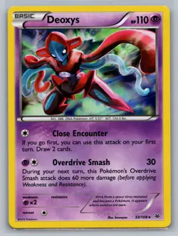 Deoxys XY - Roaring Skies #33/108 Reverse Holo Pokemon Card - Image 1
