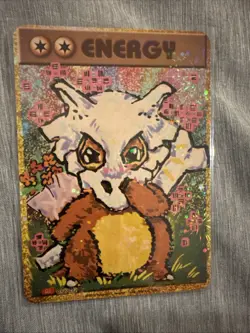 Cubone Fighting Energy Pokemon Card — FAN ART - Non Tcg - Popo - Image 1