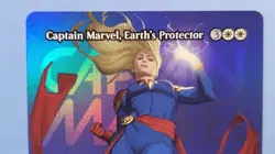 Captain Marvel, Earth's Protector (Borderless FOIL) 354 Marvel Super Heroes M/NM - Image 2
