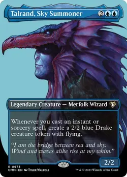 Talrand, Sky Summoner BORDERLESS - 0673 - Rare- Commander Masters CMM MTG - Image 1