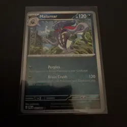Malamar 052/084 Pitch Black Reverse Holo Pokemon Card - Mint - Image 1