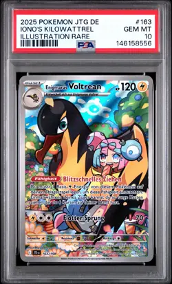 IONO'S KILOWATTREL #163 POKEMON GERMAN JTG DE-JOURNEY TOGETHER 2025 — PSA 10 - Image 1