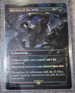Foil Secret Lair Rhythm of the Wild Card,Magic The Gathering. #1740. Wolverine. - Image 1