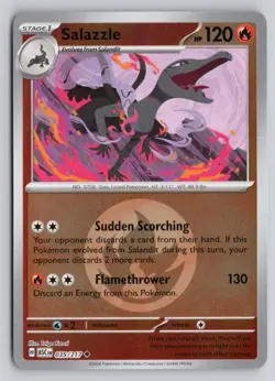 SALAZZLE (ENERGY SYMBOL PATTERN) 035/217 ASCENDED HEROES POKEMON REVERSE HOLO NM - Image 1