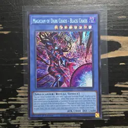 Yugioh Magician of Dark Chaos - Black Chaos CORI-EN027 Secret Rare 1st Ed NM - Image 1