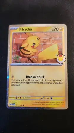 Pikachu 051/162 Stamped Cosmo Holo Promo - Pokemon Day 2026 - NM or Better - Image 2