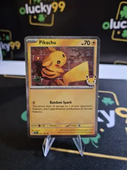 Pokemon Pikachu 051/162 - Pokemon Day 2026 Promo Card Cosmo Holo - NM Condition - Image 1