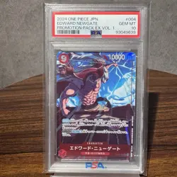 PSA 10 Edward Newgate OP02-004 SR Promotion Pack EX Vol.1 One Piece Card Game - Image 1