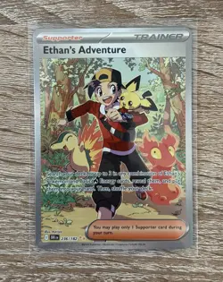 Pokemon TCG Ethan's Adventure 236/182 SIR Destined Rivals Near Mint - Image 2