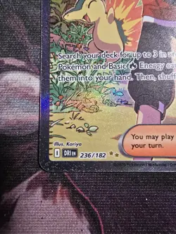 Pokemon TCG Destined Rivals Ethan's Adventure Full Art Trainer Card 236/182 Sir - Image 3