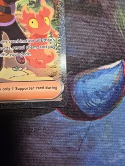Pokemon TCG Destined Rivals Ethan's Adventure Full Art Trainer Card 236/182 Sir - Image 5
