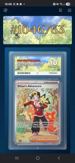 Pokemon TCG Destined Rivals Ethan's Adventure 236/182 SIR Holo Ace 10 - Image 2