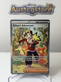 Pokemon TCG Ethan's Adventure 236/182 Destined Rivals Full Art Holo SIR - Image 1