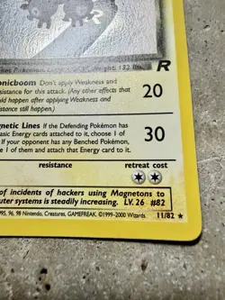 Pokemon Team Rocket Dark Magneton 11/82 1st Edition Holo Swirl Rare (2000) NICE - Image 3