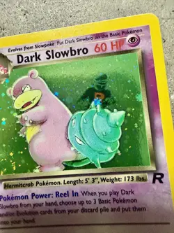 Pokemon Dark Slowbro 12/82 1st Edition Holo Swirl Team Rocket WOTC 2000 - Image 5