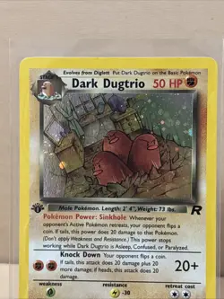 Pokemon Dark Dugtrio Holo Rare 6/82 1st Edition Team Rocket NM - Image 3