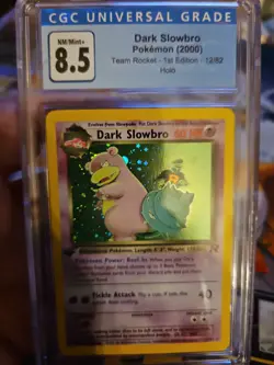 2000 POKEMON TEAM ROCKET 1ST EDITION HOLO #12/82 DARK SLOWBRO CGC 8.5 - Image 2