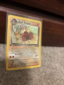 Pokemon Team Rocket 1st Edition Dark Dugtrio 6/82 Team Rocket Holo Rare - Image 1