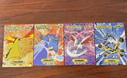 Pokemon Card LOT- Card Tops Pokedex Database - 157, 160, 208, 227 - Gold Holo - Image 1