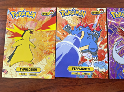 Pokemon Card LOT- Card Tops Pokedex Database - 157, 160, 208, 227 - Gold Holo - Image 2