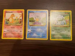 Pokemon Cards 1999 Base Set Starting 3. NM - M! Bulbasaur Charmander Squirtle - Image 3