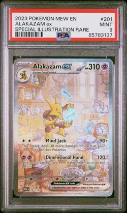 2023 Pokemon 151 Alakazam ex SIR #201 201/165 PSA 9 TCG Card, Special Rare - Image 1
