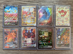 Pokemon TCG 8 Card Lot Charizard GX Dialga V Beedrill V Full Art NM Raw Cards - Image 1
