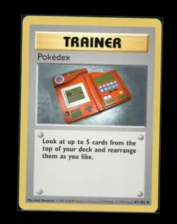 Pokemon TCG Cards SHADOWLESS Base Set Pokedex 87/102 Uncommon NM - Image 1