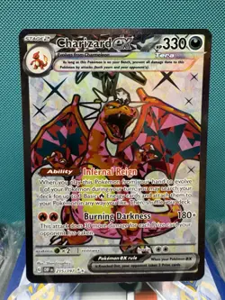Charizard ex 215/197 Tera Full Art Obsidian Flames Pokemon Card – NM - Image 1