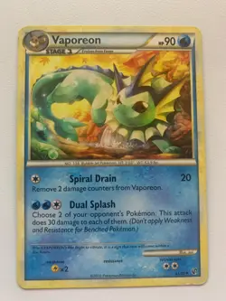 Undaunted Pokemon TCG Vaporeon 41/90 DAMAGED CARD - Image 1