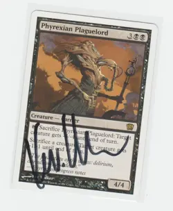 Magic the Gathering ~ Phyrexian Plaguelord ~ M/NM ~ 8th Ed. ~ Signed by Artist - Image 1