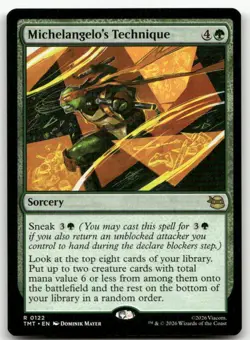 Michelangelo's Technique #122 (NM) Teenage Mutant Ninja Turtles TMT Magic MTG - Image 1