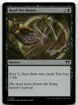 Read the Bones #182 (Foil) (NM) Commander Masters CMM Magic MTG - Image 1