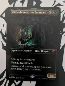 MTG *BORDERLESS* Secrets Of Strixhaven Mythic WITHERBLOOM THE BALANCER NM - Image 1