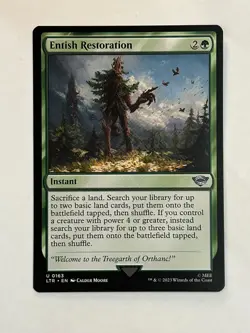 MTG Entish Restoration LTR 163 Nonfoil U Lightly Played - Image 1