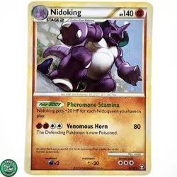 Pokemon TCG Nidoking 6/102 Holo 2010 HGSS Triumphant LP Light Play - Image 1
