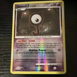 Pokemon TCG Unown J 76/146 Legends Awakened Reverse Holo UC Eng 2008 - Image 1