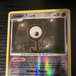 Pokemon TCG Unown J 76/146 Legends Awakened Reverse Holo UC Eng 2008 - Image 2