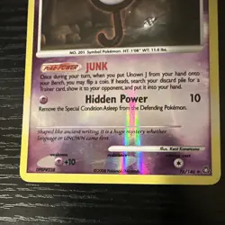 Pokemon TCG Unown J 76/146 Legends Awakened Reverse Holo UC Eng 2008 - Image 3