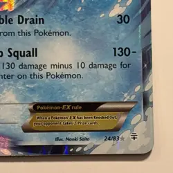Pokemon TCG Vaporeon EX 24/83 Generations Ultra Rare Holo - Image 4